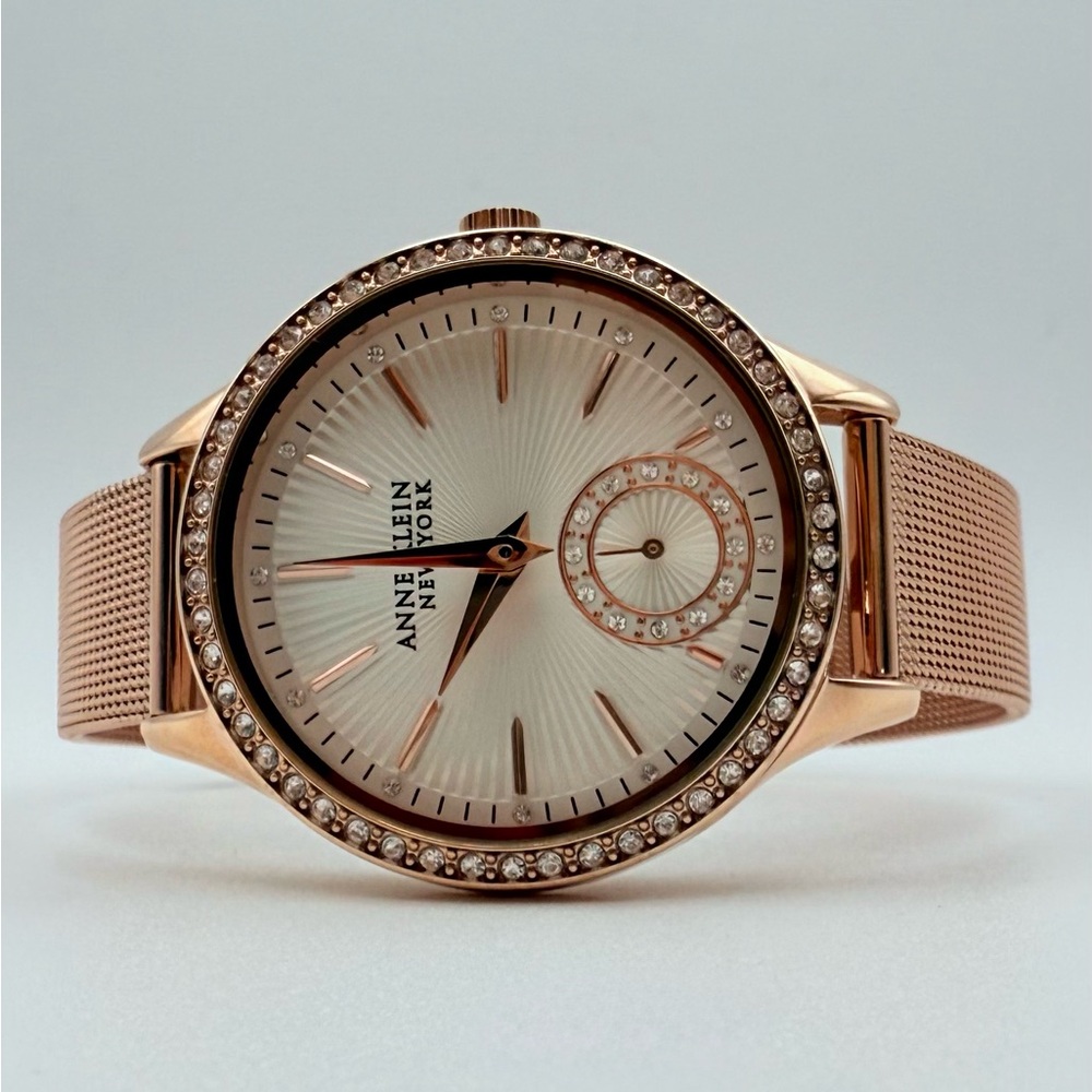 Anne Klein Rose Gold Mesh Women's Watch